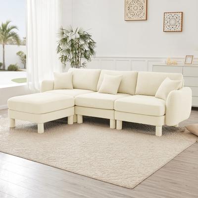 Convertible L Shape Sectional 3-seater Sofa Couch