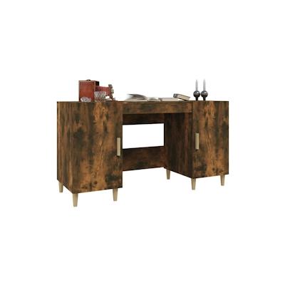 vidaXL Schreibtisch Räuchereiche 140x50x75 cm Holzwerkstoff Image