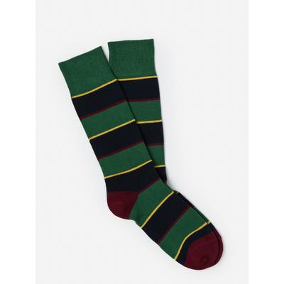 J.McLaughlin Men's Socks in Stripe Green | Cotton/Nylon/Spandex