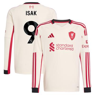 Liverpool adidas Auswärtstrikot 2025-26 - Kinder - Langarm mit Aufdruck Isak 9 Image