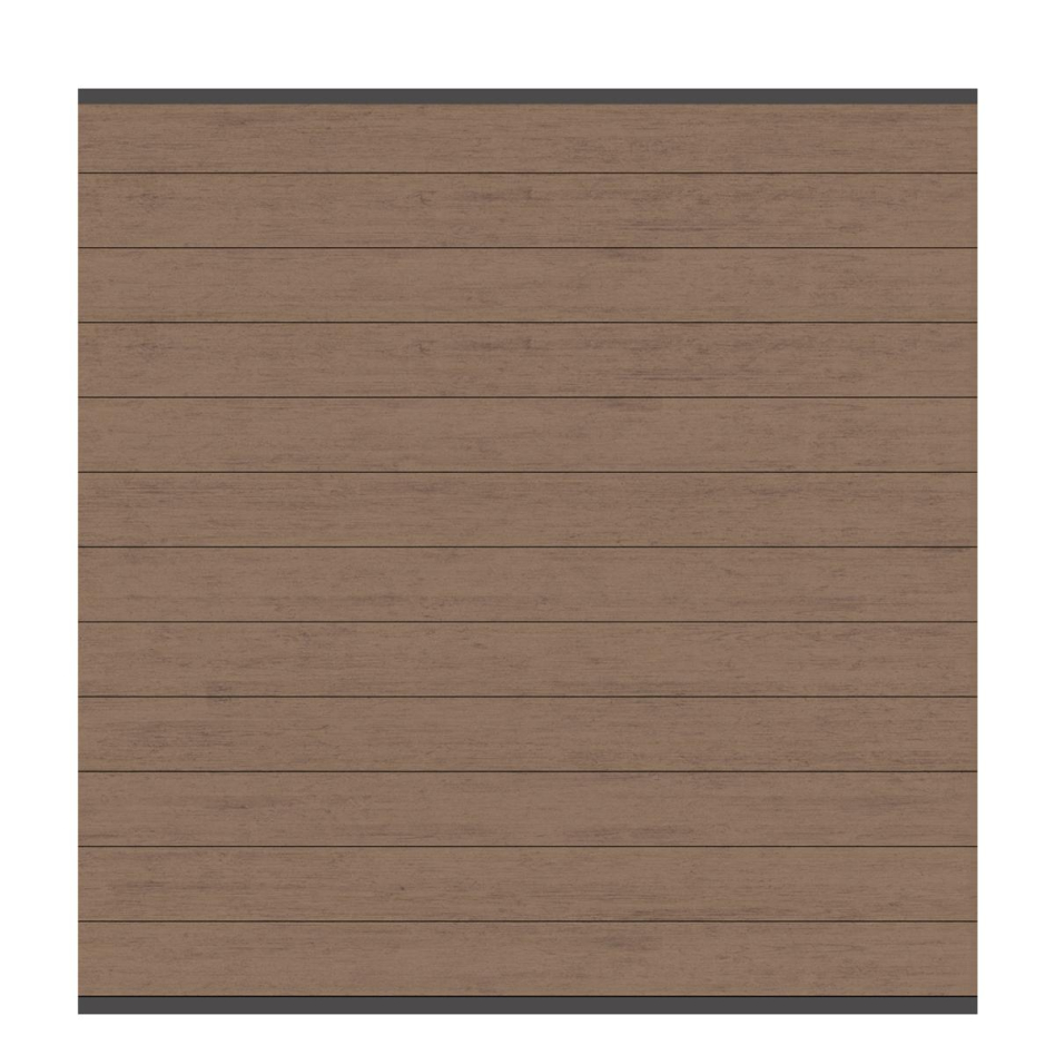 TraumGarten Sichtschutzzaun SYSTEM WPC CLASSIC Zaunfeld-Set Mandel Sichtschutz Steckzaun Lamellenzaun, Anthrazit Image