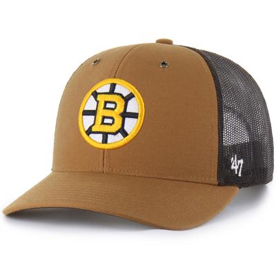 Carhartt x '47 Braune verstellbare Trucker-Mütze der Boston Bruins für Herren Image