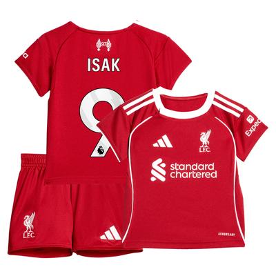 Liverpool adidas Mini-Heimsausrüstung 2025-26 - Baby mit Aufdruck Isak 9 Image
