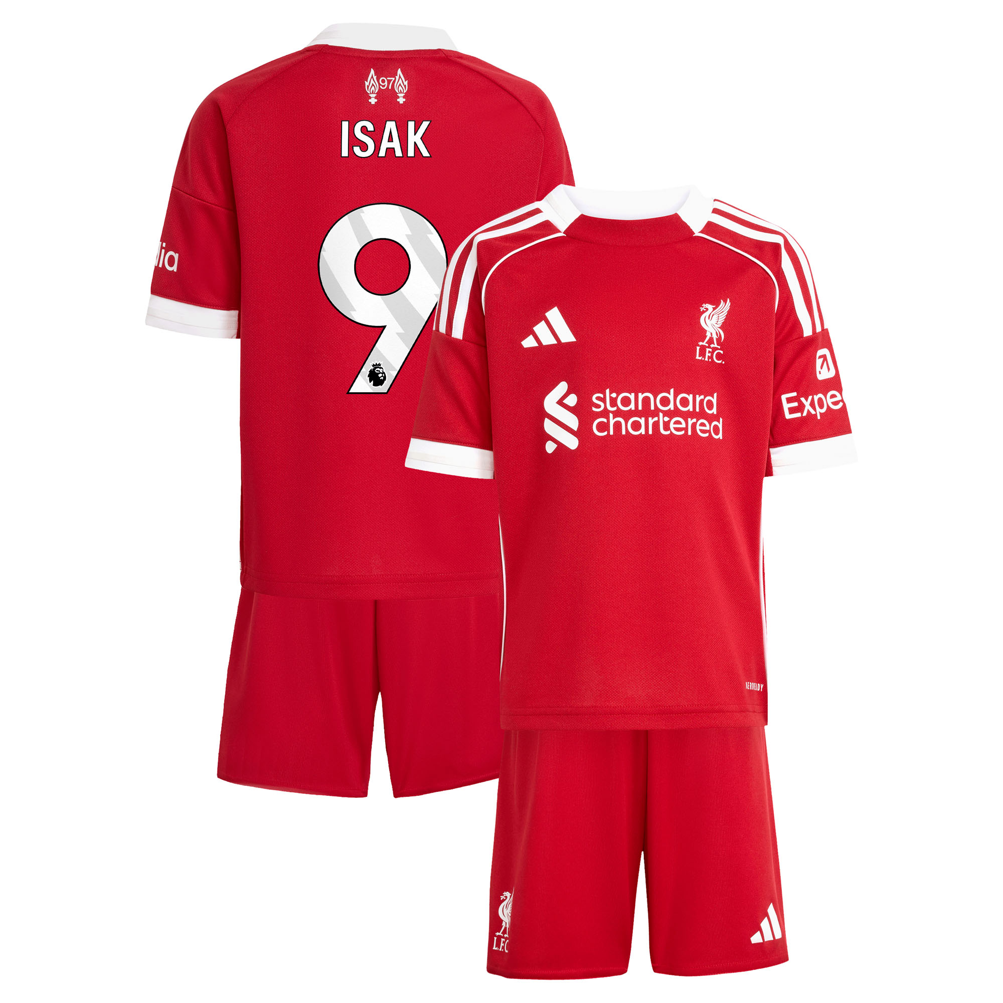 Liverpool adidas Mini-kit Domicile 25/26 avec flocage Isak 9