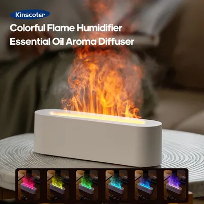 Simulierte Flamme Aromatherapie Diffusor USB Luftbefeuchter Desktop Reiniger Unterstützt Ätherisches Öl Aroma Cool Mist Difusor