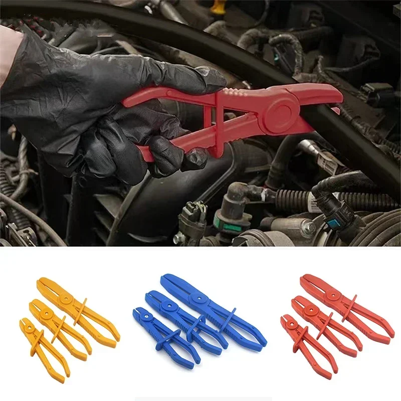 3 Teile/satz Auto Schlauch Klemmen Zangen Kit Flexible Rohr Klemme Abdichtung Bremse Kraftstoff Linie Cut Off Clamp Auto Öl Rohr Reparatur fix Werkzeuge Set Image