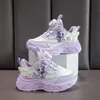Herbst Turnschuhe Mädchen Nette Mode Cartoon Print Pu Leder Prinzessin Kinder Casual Schuhe Outdoor Schule Sport Mädchen Schuhe Größe 26-39