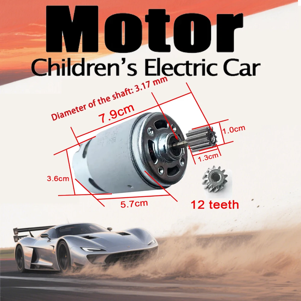 12-Zahn-Motor für Kinder, Fahrt auf dem Auto, 12-V-Kinderfahr-Automotor, 24-V-Motor für Kinder-Elektrofahrzeuge Image