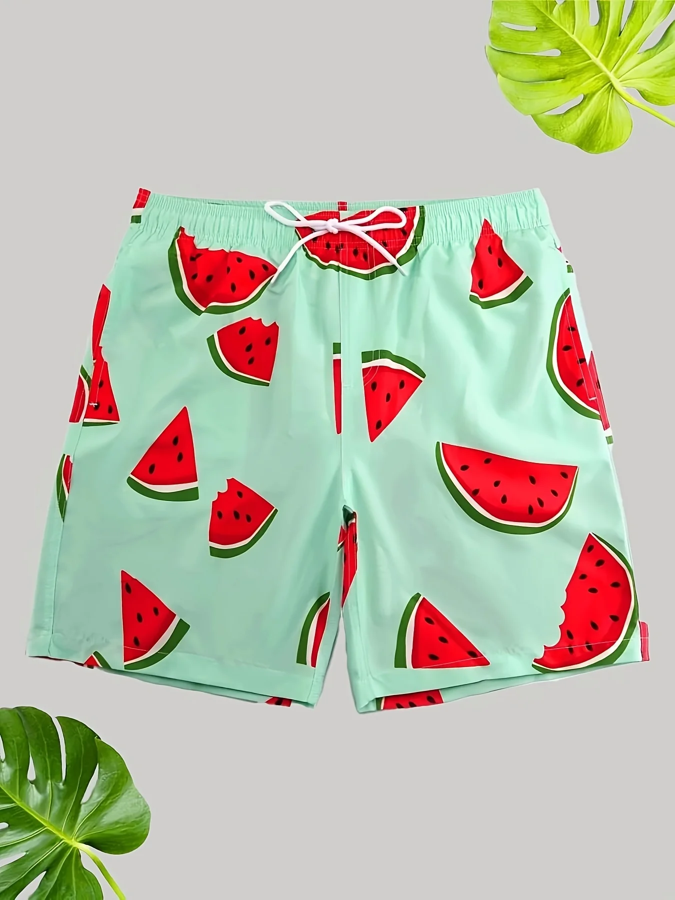 2025, neue Herren-Shorts mit 3D-gedrucktem Wassermelonenmuster, modische und sexy Strand-Surf-Shorts, wasserdicht, schnell trocknend, weiche Textur Image