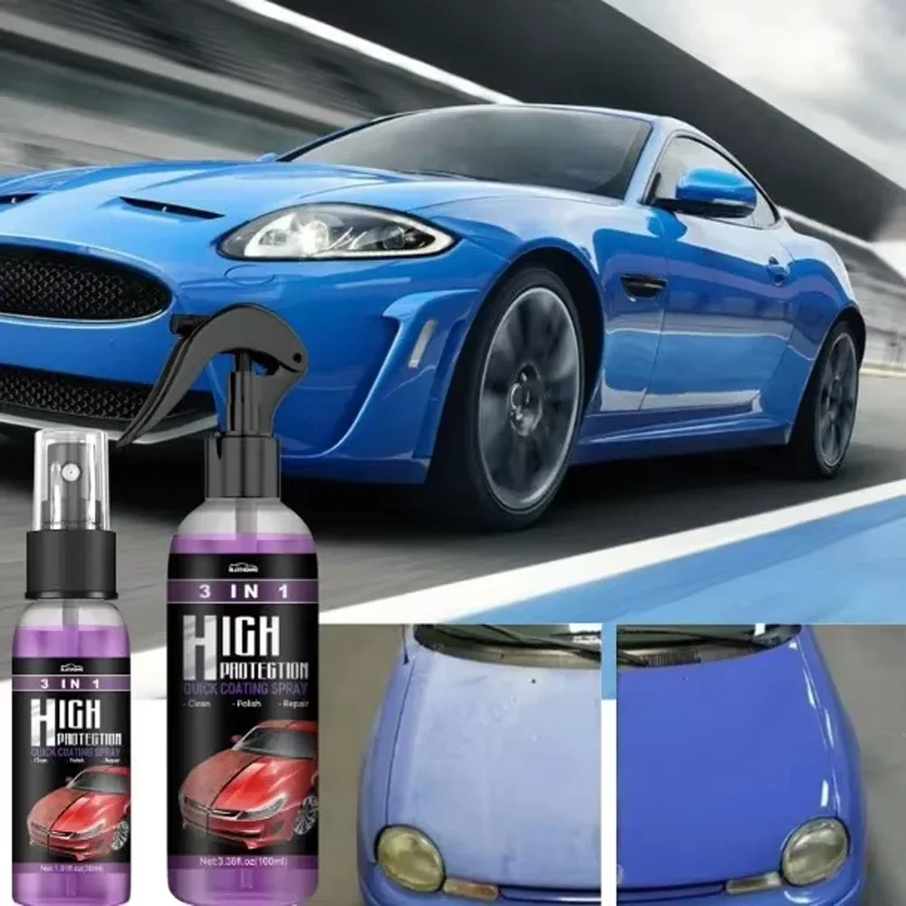 Auto Keramik Beschichtung Spray 3In1 Schnell Beschichtung Spray Hohe Schutz Glanz Waschen Auto Schild Reinigung Nano Polieren Farbe Wachs Amagi Image