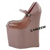 ZHIMA Frauen Pumpen 25 CM High Heels Keile Spitz Patchwork Klar PVC Höhe Erhöhen Damen Schuhe Frau Große Größe 38 42 48