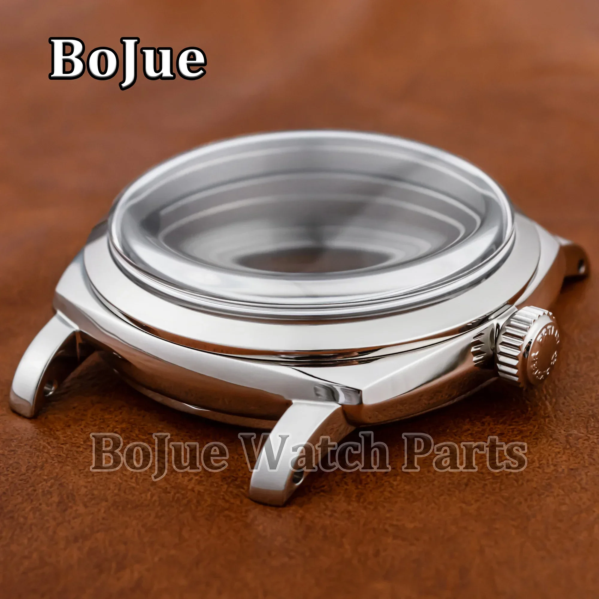 47 mm Vintage-Edelstahl-Uhrengehäuse, Arcylic-Saphir-Blasenglas, 10 ATM, für mechanisches Uhrwerk PAM 6154 ETA6497/6498/ST3600 Image