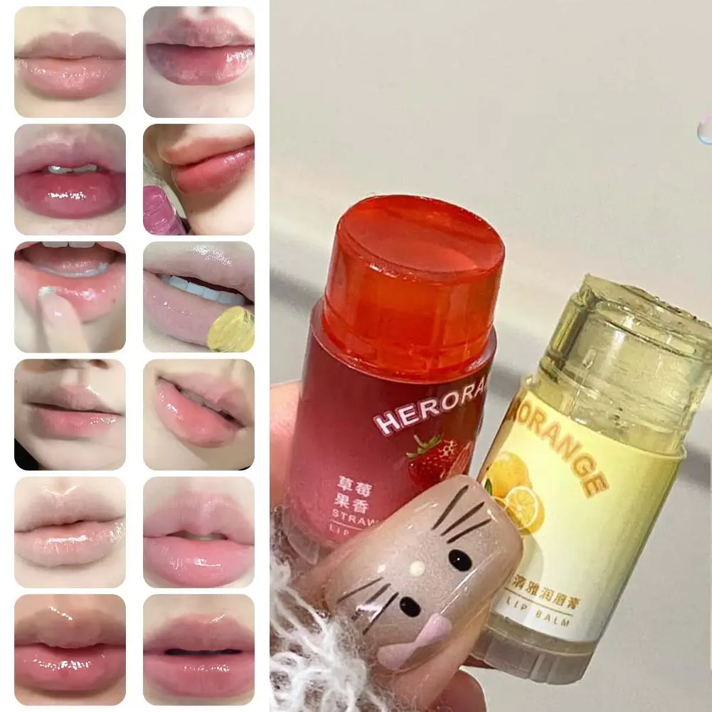Feuchtigkeitsspendender Lippenbalsam, natürlich, pflanzlich, feuchtigkeitsspendend, beruhigend, Anti-Trockenheit, Anti-Riss, sehr fruchtiges Gelee, frische tägliche Lippenpflege Image