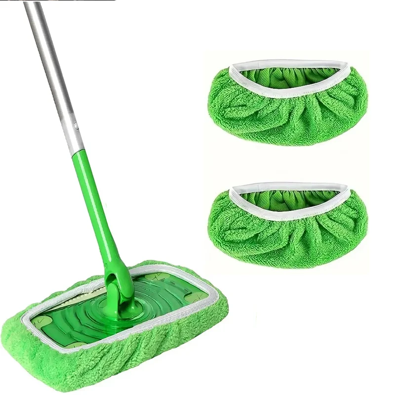 2/4/6 Stück wiederverwendbare Mikrofaser-Mopp-Pads für Swiffer, waschbare Ersatzlappen und Handtücher für Haushaltswischzubehör Image