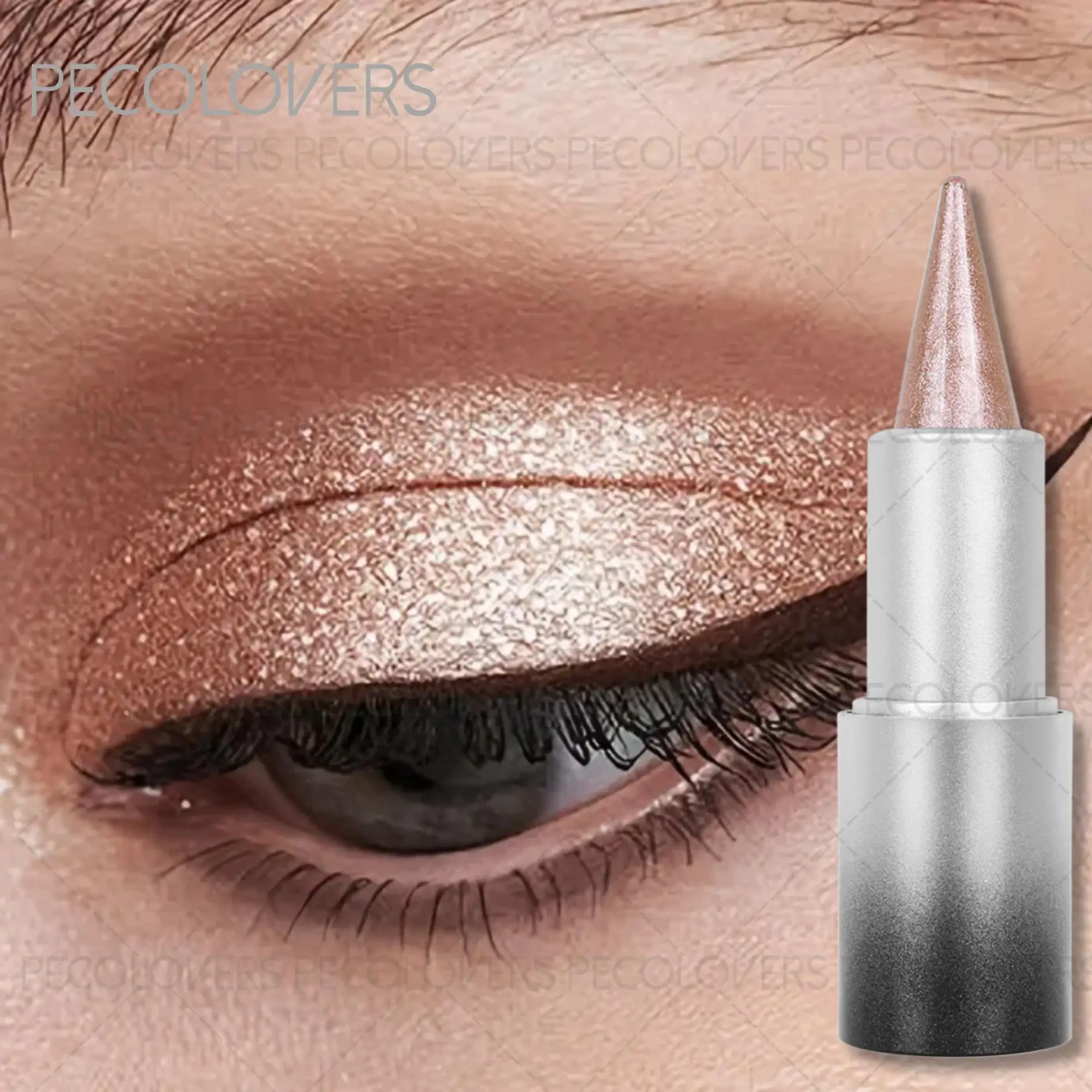 Wasserdichter und schweißfester Lidschattenstift, langlebiger, glitzernder Lidschattenstift, glänzender Effekt Image