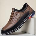 scarpe da ginnastica comode da uomo in similpelle marrone – scarpe da esterno ammortizzate e antiscivolo per camminare, lavorare e indossare tutti i giorni