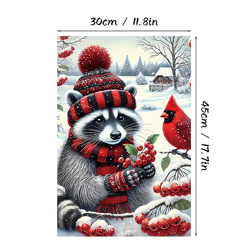 Christmas Garden Flag, Outdoor Winter Yard Decoration Banner with Snowman Design, Holiday Home Porch Flag, Seasonal Lawn Decor for Outdoor Use