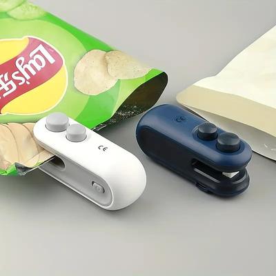 Mini Bag Sealer with Cutter and Magnet Portable Heat Sealing Machine for Snack, Chip, Cookie Plastic Bags – Handheld Sealer with Magnetic Design, 16W Power, Includes Charging Cable