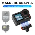 Supporto adattatore magnetico per DJI Osmo 360 Base di montaggio pieghevole a sgancio rapido Supporto adattatore per treppiede Accessori per fotocamera panoramica