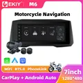 EKIY 7 pollici portatile digitale cruscotto moto navigazione GPS display schermo wireless CarPlay Moto Android Auto Monitor TPMS