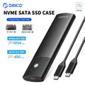 ORICO M2 NVMe SSD Custodia 10Gbps PCIe M.2 NVMe SATA SSD Custodia portatile USB C 3.2Gen2 Adattatore esterno gratuito con calore in metallo
