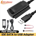 Grwibeou Cavo IDE SATA a USB Convertitore adattatore IDE da USB a SATA per HDD SSD da 2,5 3,5 pollici con adattatore CA Supporto sistema operativo Windows MAC