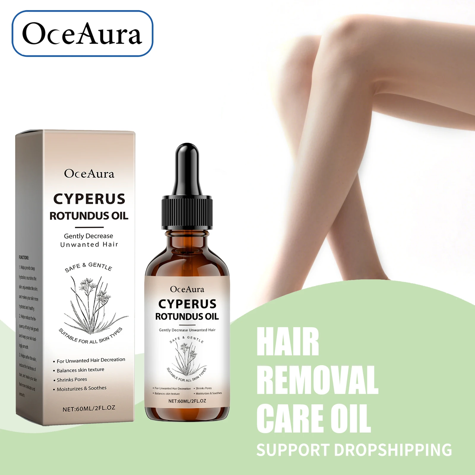 Body Hair Removal Skin Care Serum Soften Hair Tighten Pores Prevent Dryness Redness Delay Hair Growth Solution Aftershave Oil