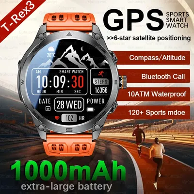 2025 New Outdoor GPS Smart Watch 10ATM Waterproof Swim Watch Men Sapphire Glass Screen GPS Map Sports Smartwatch 1000MAH Battery