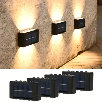 4/6/8 PC, 10LED Solar Wall Light, Outdoor Lighting Atmosphere Light, Outdoor Wall Decorative Light,Home LED Landscape Light