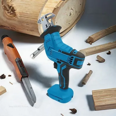 Cordless Power Reciprocating Saw 18V-21V No Battery Adjustable Speed Chainsaw for Wood Pipe Cutting Versatile Power Tool
