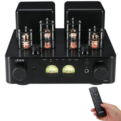 Juson Audio JTA50 RMS130W upgrade Integrated Stereo Hybrid Tube Amplifier DAC MVSILION BP1048P USB RCA Opt Phono Audio Receiver