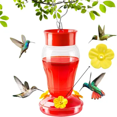 5Pcs Hummingbird Bird Feeder Flower Accessories, Hummingbird Feeder Replacement Parts, Nature's Hummingbird Feeder, Flexible Flower Feeding Port, Outdoor Bird Feeder, Elegant Bird Accessories,