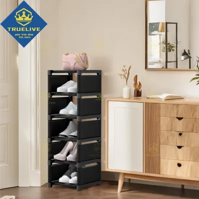 Multiple Layers Shoe Organizer Shoe Rack Organizer Space Saving Rack For Wall Corner Stackable Shelf Adjustable Saving Cabinet