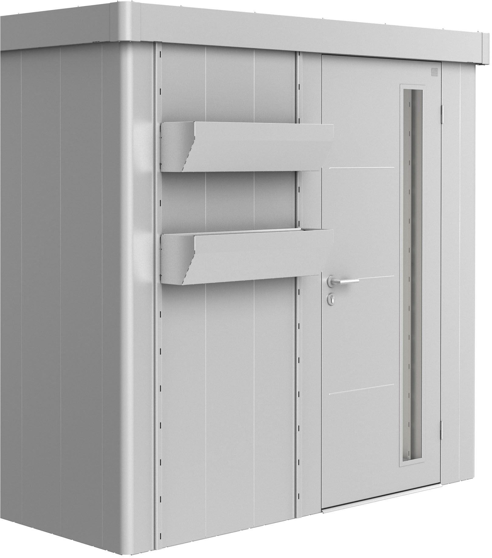 Blumenkasten BIOHORT "FLORABOARD NEO, verschiedene Farben", silber (silber, metallic), B:84cm H:197cm T:25cm, Stahl, Pflanzgefäße, HxBxT: 197x84x25 cm