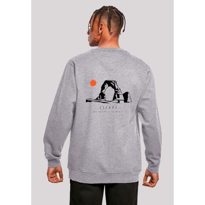 Sweatshirt F4NT4STIC "Escape Discover the World Savannah", Herren, Gr. S, grau (erdgrau), Obermaterial: 50% Baumwolle, 50% Polyester, casual, regular fit, Rundhals, Langarm ohne Bündchen, Sweatshirts, Discover the World Image