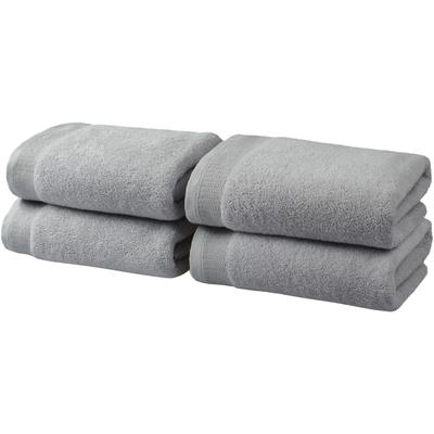 Handtuch OTTO HOME "Fenya, flauschig und weich, 550gr/m²", grau (hellgrau), B:50cm L:100cm, Webfrottier, Obermaterial: 100% Baumwolle, Handtücher (Packung), Premium Handtücher mit Bordüre, Handtuch-Set, 100% Baumwolle Image