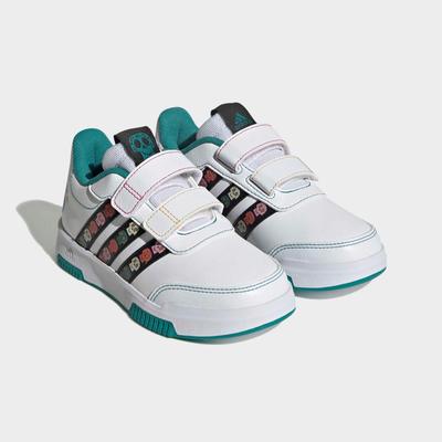 Sneaker ADIDAS SPORTSWEAR "ADIDAS DISNEY COCO TENSAUR KINDER", Gr. 29, cloud weiß, core schwarz, pure teal, Synthetik, sportlich, Schuhe Image