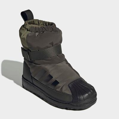 Winterstiefel ADIDAS ORIGINALS "SUPERSTAR 360 WINTERIZED STIEFEL FÜR KINDER", Damen, Gr. 32, shadow olive, core schwarz, focus olive, Textil, Synthetik, sportlich, Schuhe Image