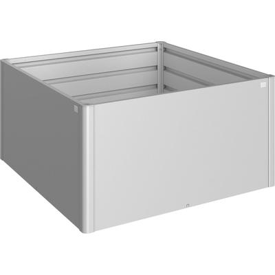 Hochbeet BIOHORT "1,5x1,5, verschiedene Farben", silber (silber, metallic), B:152cm H:77cm T:152cm, Stahl, Pflanzgefäße, 152x152x77 cm, extrem langlebig, aus Metall Image