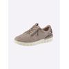 Sneaker CAPRICE, Damen, Gr. 42, beige (sesam), Veloursleder, Lackleder, modisch, Schuhe