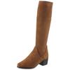 Stiefel CAPRICE, Damen, Gr. 36, XS-Schaft, braun (cognac), Textil, elegant, Schuhe, Blockabsatz, Schlupfstiefel mit Stretch-XS-Schaft in schmaler Form
