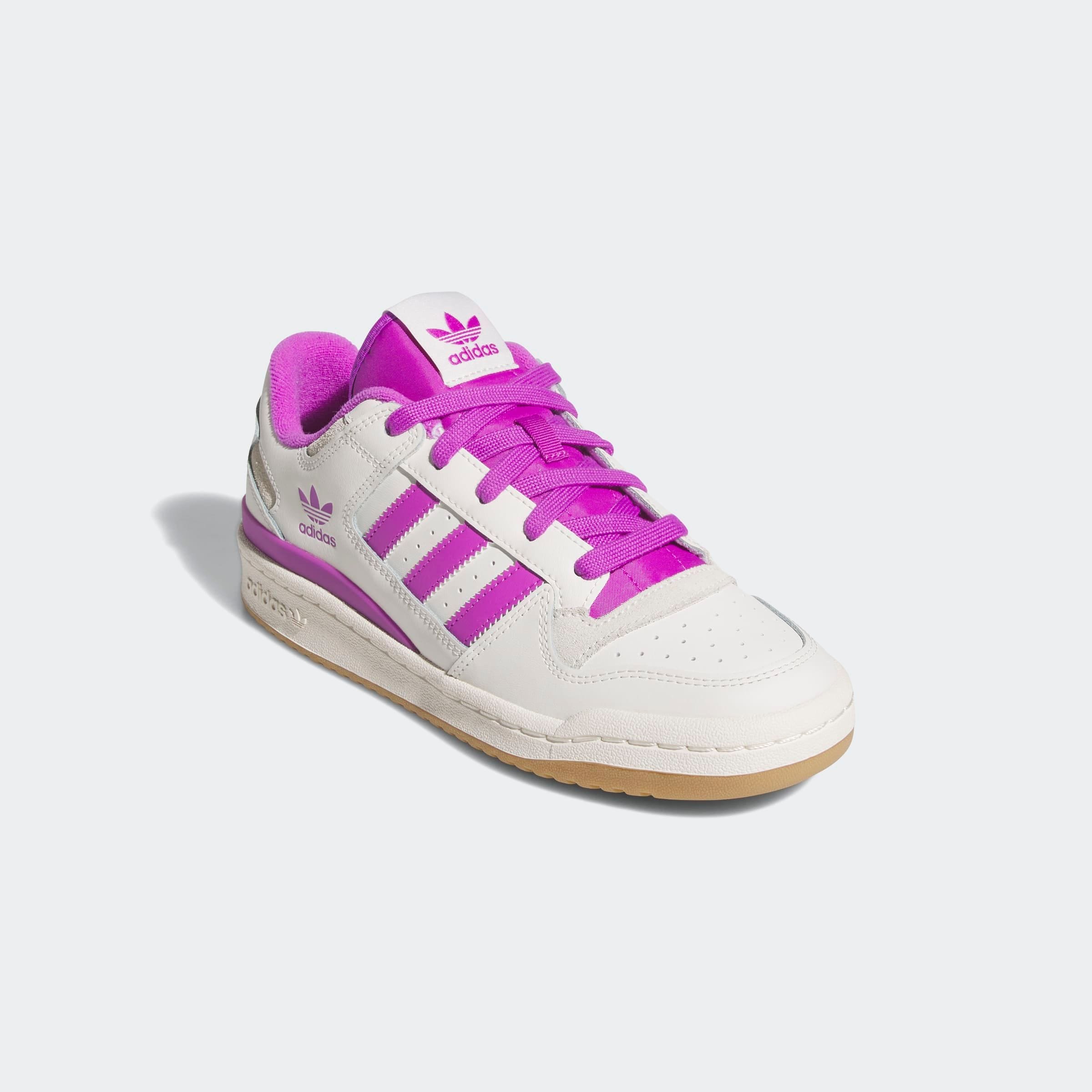 Sneaker ADIDAS ORIGINALS "FORUM LOW CL", Gr. 37, lila (cloud weiß, lila burst, cream weiß), Leder, sportlich, Schuhe