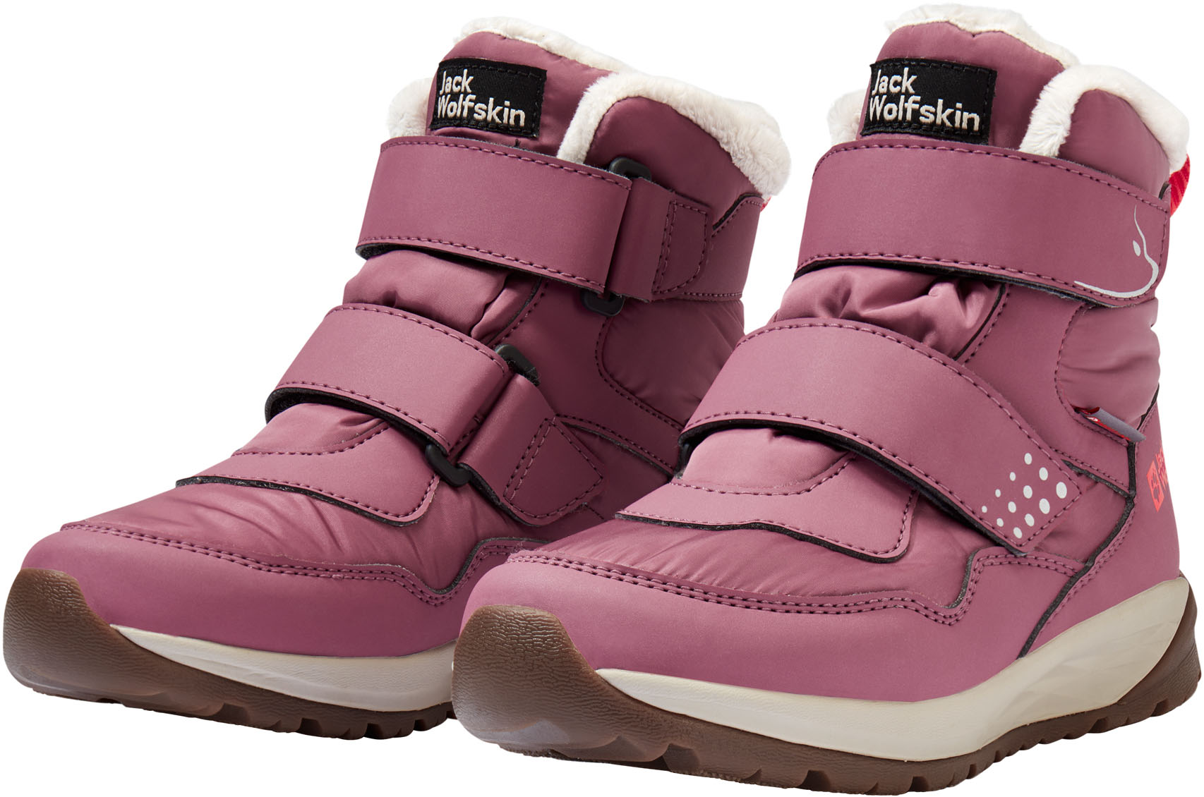 Winterboots JACK WOLFSKIN "POLAR BEAR-G TEXAPORE MID VC K", Damen, Gr. 32, raisin, Synthetik, Textil, Schuhe, Snowboots, Winterstiefel, Winterschuhe, wasserdicht & gefüttert Image