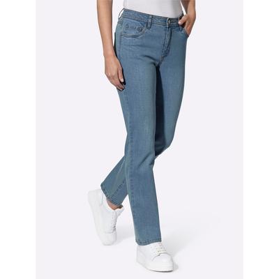 5-Pocket-Jeans CASUAL LOOKS, Damen, Gr. 40, Normalgrößen, blau (blau, bleached), 99% Baumwolle, 1% Elasthan, unifarben, lang, Jeans Image