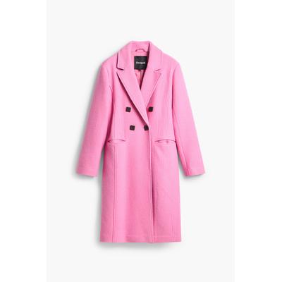 Double-breasted coat with buttons