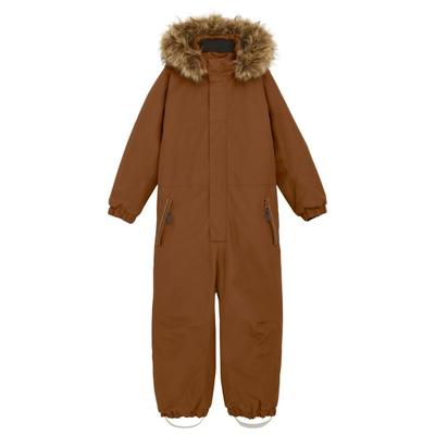 Color Kids - Kid's Coverall with Fake Fur - Overall Gr 116 braun Image