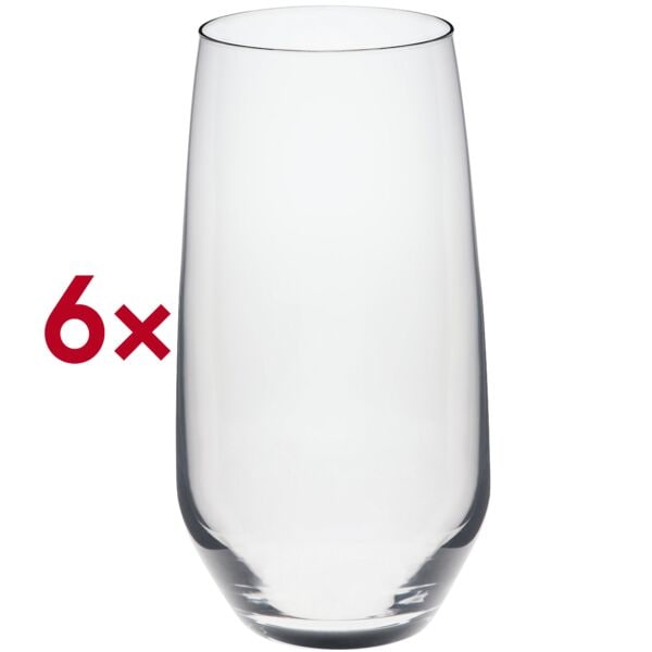 Rona Longdrinkbecher Highball 12 Image 460 ml ungeeicht 6 Stück transparent, 14.5 cm Image
