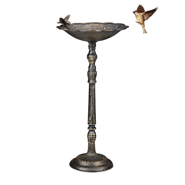 relaxdays XL Vogeltränke Gusseisen