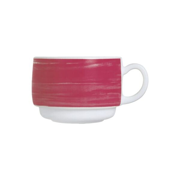 Arcoroc Kaffeetasse Brush Obertasse 19 cl - 12 Stück 12 Stück rot Image