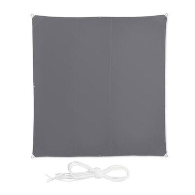 relaxdays Sonnensegel quadratisch 4 x 4 m Grau Image